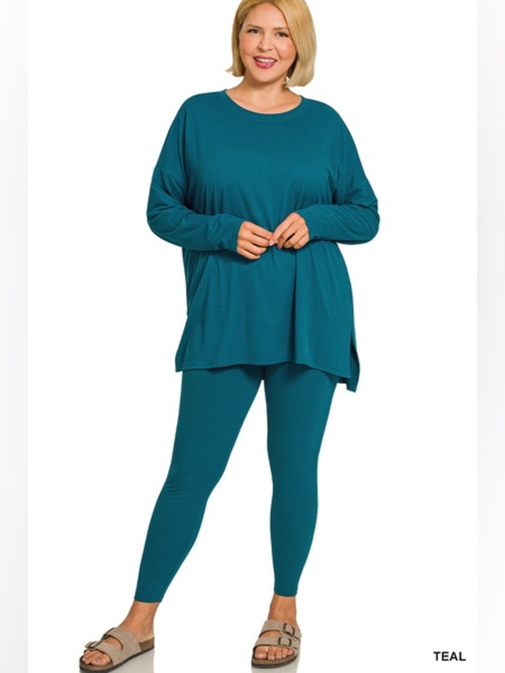 ZENANA BRUSHED DTY PLUS MICROFIBER LOUNGEWEAR SET